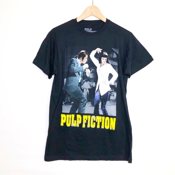 Goody Two Sleeves, Pulp Fiction Forever 21 black graphic T-shirt - Picture 1 of 9